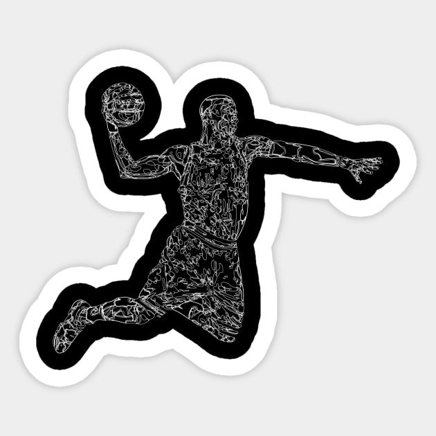 streetball player slumdank Sticker by lkn